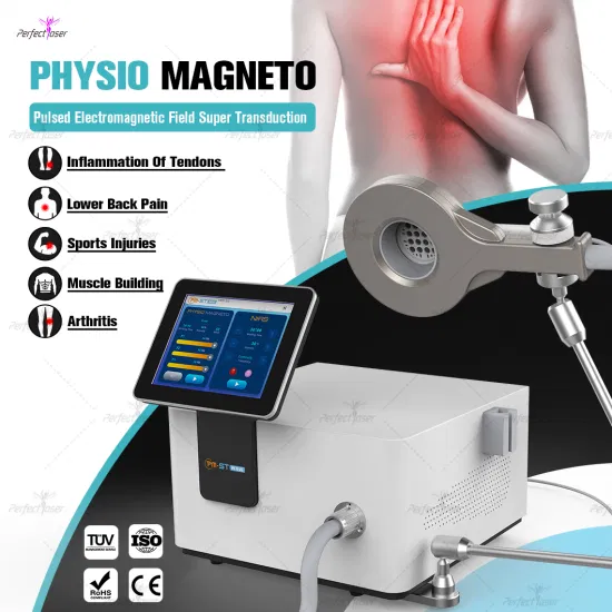 Machine à magnéto de physiothérapie Pmst focalisée à haute intensité, soulagement de la douleur, physiothérapie sportive, équipement de thérapie magnétique Emtts